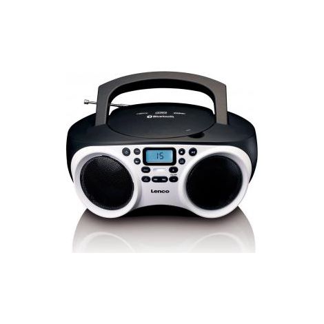 Lenco SDC-501 Lettore CD portatile nero, bianco - Unità CD (FM, Lettore CD portatile, nero, bianco, LCD, pulsanti, AC, DC) (1/4)