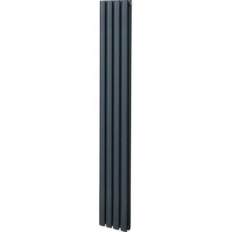 Oval Column Radiator – 1800mm x 240mm – Anthracite Grey