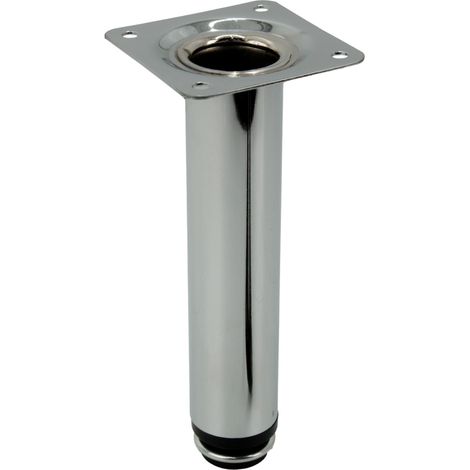 Möbelbein, gerade, silberfarben, Höhe 15 cm, höhenverstellbar (1/4)