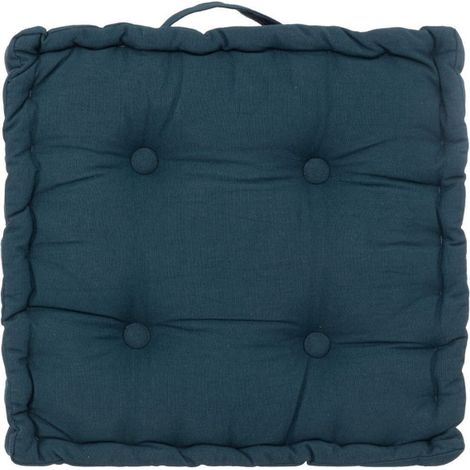 Coussin de Sol "Dorian" 40x40cm Bleu Égéen