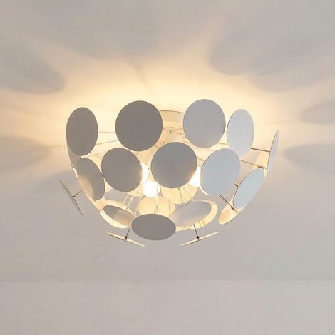Lindby 'Kinan' in Bianco da Plastica