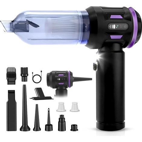 GBLY Handstaubsauger Akku Kabellos 17000PA 4 in 1 Bürstenloser Motor 3 Stufen Tragbarer Für Auto Tierhaare Haushalt