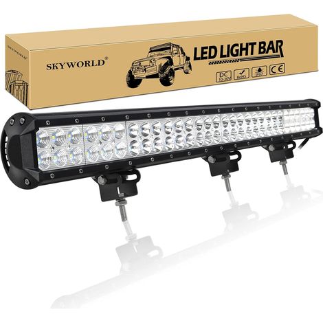 1 Barre Lumineuse LED 71cm 180W Étanche IP67 Aluminium 12V 24V Pour 4x4 Camion Tracteur Bateau (1/5)