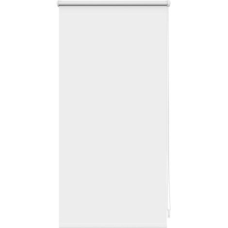 Store enrouleur occultant 44,4 x 100 cm, largeur du tissu 40 cm, blanc