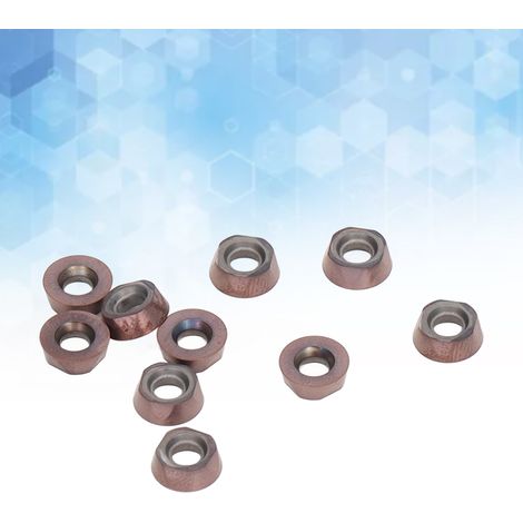 10 CNC-Fräseinsätze, aufsteckbar, bronzebeschichtet, RPMW08T2MOE-P (1/5)