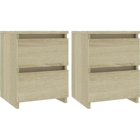 Maison Exclusive - Tables de chevet 2 pcs Chêne sonoma 30x30x40 cm Bois ingénierie (1/5)