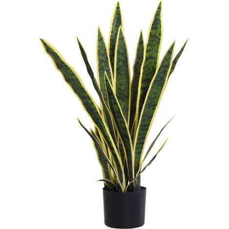 Plante artificielle Sansevieria 77 cm avec pot, décor pour salon (1/5)