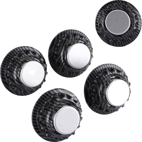 Lot de 4 enjoliveurs de roue style fibre de carbone, compatibles avec Tesla Model 3, Model S et Model X (tous modèles). (1/5)