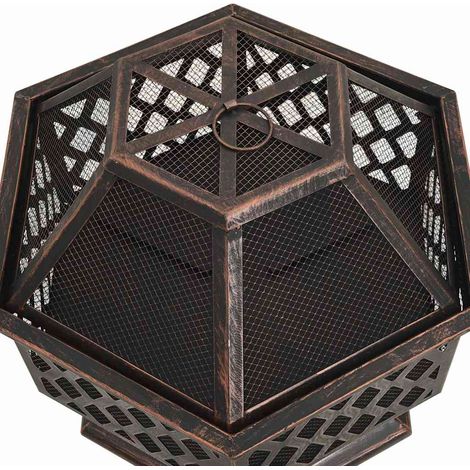 Maison Exclusive - Foyer rustique avec tisonnier 62x54x56 cm XXL Acier (1/5)
