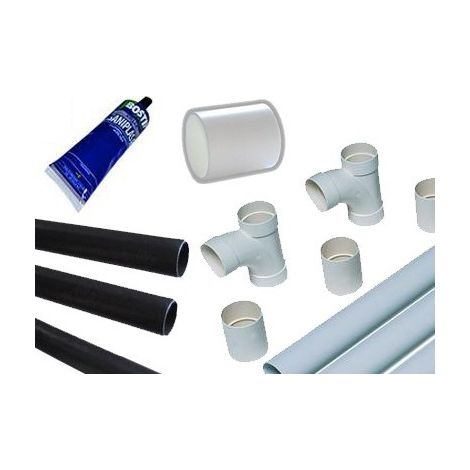 Kit aspirateur centralisé série T - Kit de raccordement pour 2 prises (1/4)