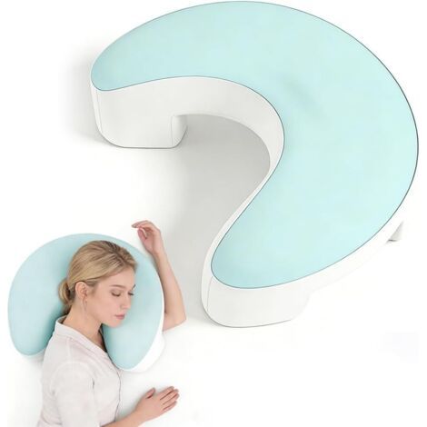Coussin de positionnement latéral avec trou pour les bras, oreiller ergonomique en mousse à mémoire de forme, coussin orthopédique pour les personnes dormant sur le côté, pour le cou et les (1/5)