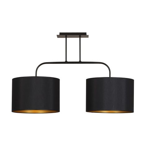 Suspension Nowodvorski Alice tissu noir/or 95cm 2xE27