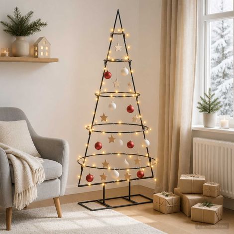 vidaXL Árbol de Navidad de metal con soporte KUOPIO 125 cm (1/5)
