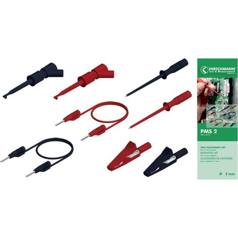 SKS Hirschmann PMS 2 Messleitungs-Set Stecker 2 mm Stecker 2 mm 1.00 m Schwarz, Rot 1 Set (1/4)