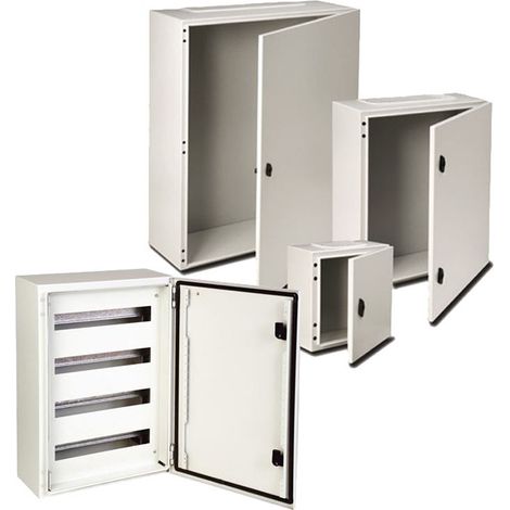 IDE – Coffret électrique étanche IP66 en métal – Dimensions 250x200x150mm – Porte vitrée – Pour installations industrielles