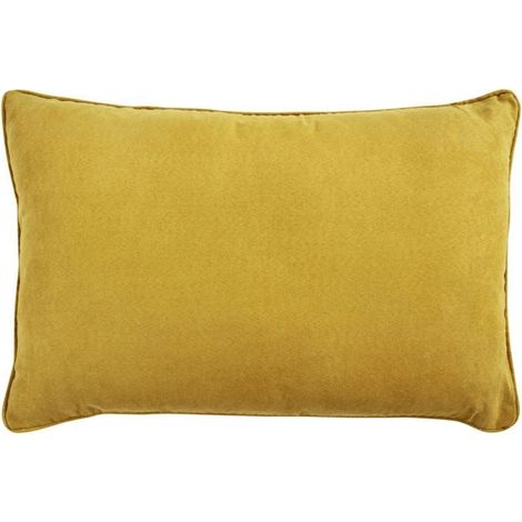 Coussin d'allaitement en suédine jaune 60x40 – 100% polyester – Entretien facile avec aspirateur ou chiffon humide – Thedecofactory (1/4)