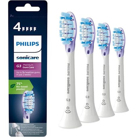 4 têtes de brosse de rechange pour Philips Sonicare - Emballages neufs et anciens envoyés aléatoirement Blanc C2 Blanc C2 (1/4)