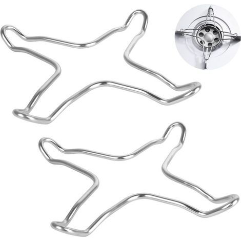 Lot de 2 réducteurs à gaz en acier inoxydable pour plaque de cuisson à gaz, plaque de cuisson,dessous de plat, support de wok, casserole à gaz (1/5)