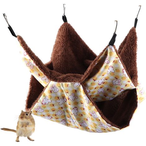 Hamac chauffant double couche pour petits animaux - Nid suspendu pour écureuils et animaux de compagnie (1/5)
