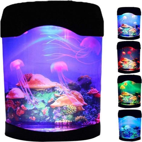 USB-Aquarium-Stimmungsleuchte, Quallenlampe, LED-Fantasie-Lavalampe, realistische Quallenbeleuchtung, Geschenk für Zuhause oder Büro (1/5)