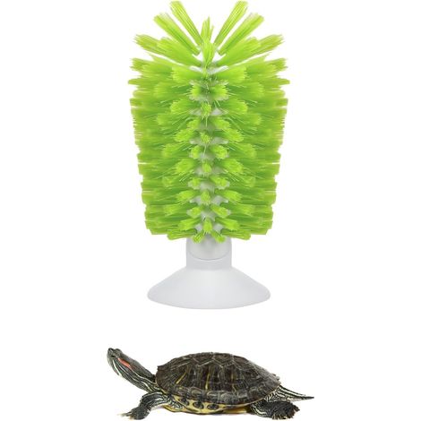 Brosse de nettoyage en forme de coquille de tortue verte avec ventouse, outils de cuisine pour la maison, brosse exfoliante pour tortue accessoires de réservoir (1/5)