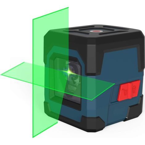 Niveau laser à nivellement automatique, niveau laser rotatif LV1G IP54 résistant aux éclaboussures Laser croisé horizontal et vertical de 15 m avec étui de protection et 2 piles (1/4)