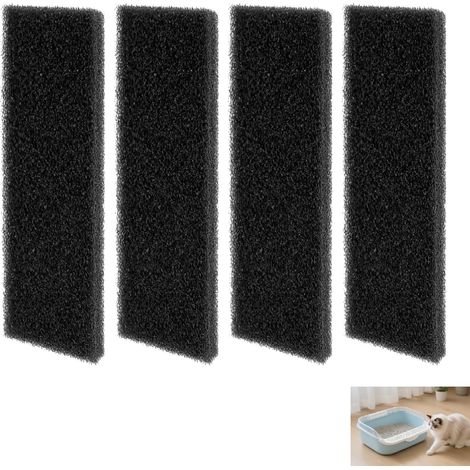 4 Pièces Filtre Charbon Litière Chat Compatible, Filtre Anti Odeur Litière Chat Anti-Odeur et Anti-humidité Accessoire Pratique Bac Litière Facile Remplacer Chats Maison Appartement (1/5)
