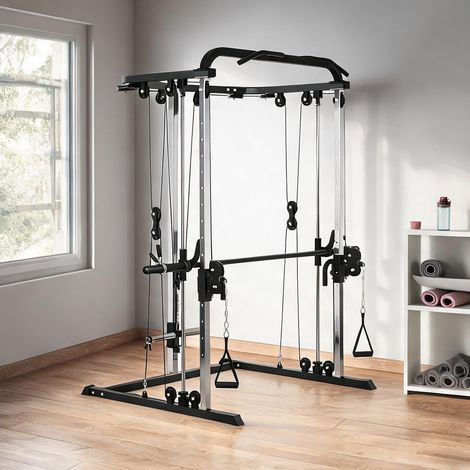Rack à squat 16 niveaux réglable de 25 à 175 cm