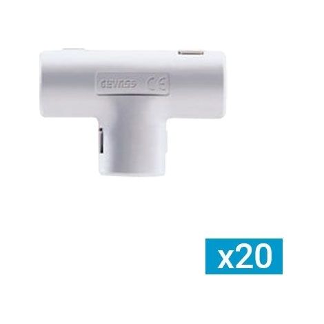 GEWISS JONCTION EN TÉ OUVRABLE POUR TUBE IRL D25 - LOT DE 20 - DX40225 (1/3)