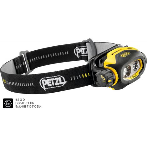 Petzl – Lampe frontale multifaisceaux 100Lm – ATEX zone 1/21 – Éclairage 100Lm pour vision lointaine – Étanchéité IP67