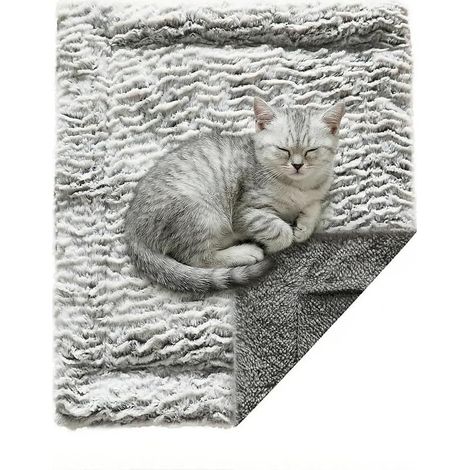 Panier Chat Coussin Auto-Chauffant, Coussin Chauffant pour Chat, Tapis Chauffant Lavable pour Chien, Chauffante de Voyage pour Garder Les Animaux de Compagnie au Chaud, 60 x 50 cm (1/5)