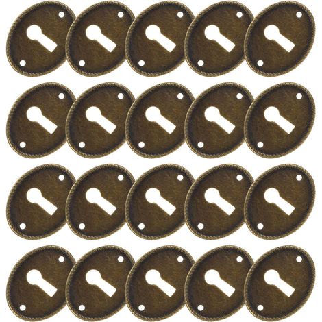 Lot de 20 plaques recouvrement ovales en fer vintage pour (1/5)