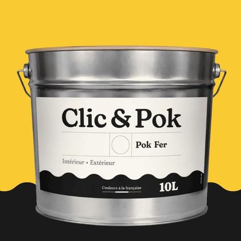 Peinture Fer Antirouille – Métal Extérieur Intérieur, Satinée, Protection Rouille - 10L - RAL 1018 - Jaune zinc