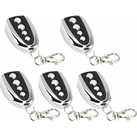 Set of 5 remote-controlled electric garage door openers – 433 MHz for gate cloning – 4 universal control buttons (1/5)