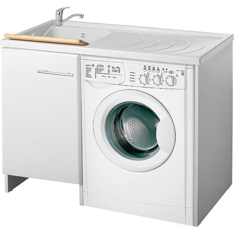 Lavatoio 109x60 cm bianco versione sinistra - Serie Magica