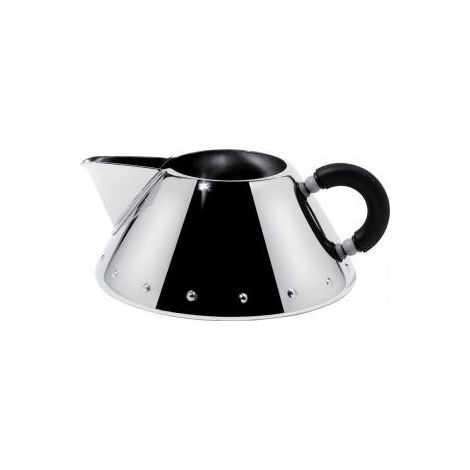 Alessi 9096 B - Jarra para la leche de acero con mango de color negro
