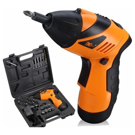 Perceuse Visseuse sans Fil Tournevis électrique, 45 accessoires avec poignée réglable 4.8V tournevis électrique tournevis petit mini ensemble de perceuses rechargeables (1/4)