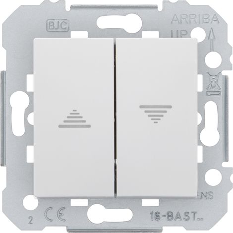 Siemens – Interrupteur de volet roulant blanc – Mode de pose électricité – Plaque réversible pour installation horizontale ou verticale