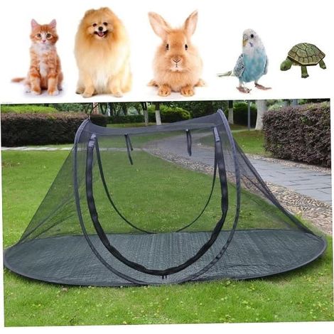 Djurhus utomhus, djurtält utomhus, trädgårdskatttält mesh hundcamptält for trädgårdsuteplats på sommaren 120x63x50 cm