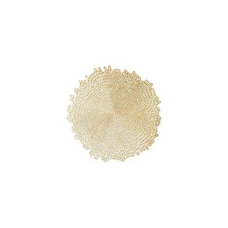 Set di 4 tavolini da caffè in vinile pressato, 38 cm, oro - Crezuo