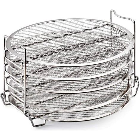 Grille de séchage à 5 niveaux pour friteuse à air chaud - Accessoires pour friteuse à air chaud - Empilable - Compatible Foodi - Lavable au lave-vaisselle - Grille de séchage... (1/5)
