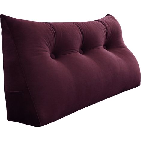 VERCART Grande cuscino per la lettura a cuneo, cuscino lungo per la schiena, cuscino decorativo per la testata del letto, cuscino triangolare per il posizionamento del corpo per il daybed o il divano  (1/5)