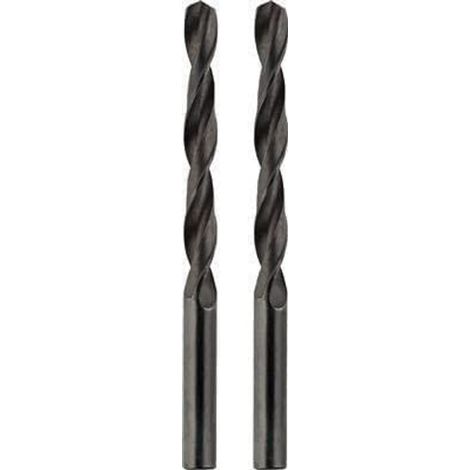 Foret à métaux HSS laminés et trempés à la vapeur Ø 2,5 mm avec un angle de pointe de 118° pour des travaux de perçage simples avec des visseuses sans fil et des perceuses courantes