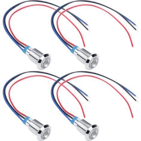 4 Kits de LEDs Rondes 10mm Pré-câblées Étanches, Anode Commune Rouge et Bleu pour 3-6V (1/5)