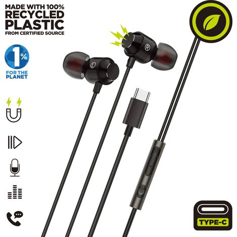 Muvit per Charge Cuffie Stereo M32 Tipo C Magnetico Nero (1/5)