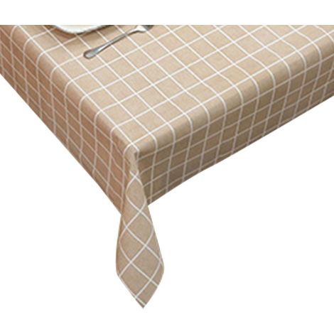 1 Nappe à carreaux, tissu jacquard polyester, imperméable, infroissable, pour cuisine, restaurant, fête (1/5)