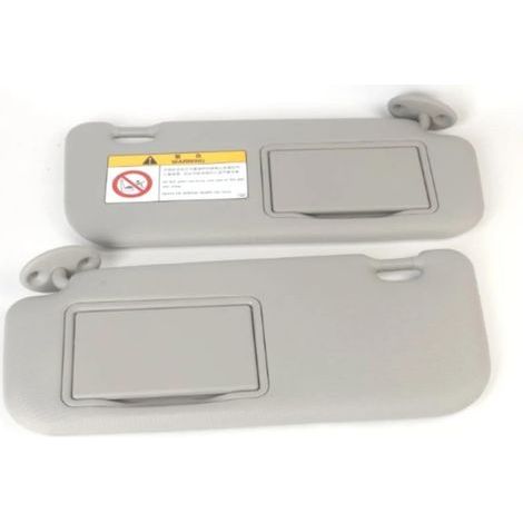 Left/Right Car Front Sun Visor with Replacement Makeup Mirror Compatible with Toyota Corolla E160 E170 2014 2015 2016 2017 (Gray) (1/5)