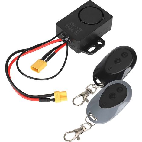 Dispositif antivol pour scooters électriques Alarme de vibration Support de démarrage à un bouton étanche Fonction de recherche de véhicule avec 2 télécommandes compatibles M365 Pro Pro2 MI3 (1/5)