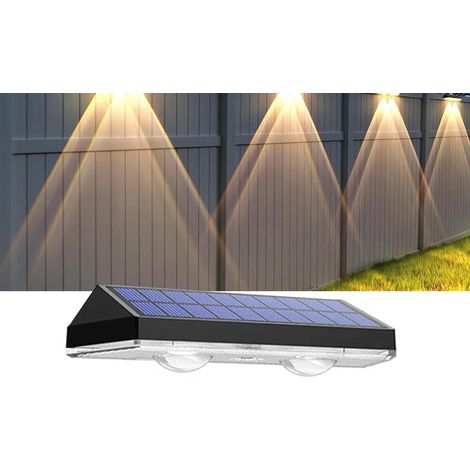Lampes solaires pour clôture extérieure, appliques murales solaires étanches, lampes solaires pour terrasse, balustrade, escalier, jardin. (1/5)