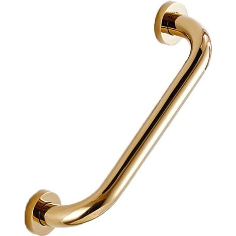 Tirador de acero inoxidable color latón, tirador para baño, dorado, tirador de ducha, empotrado, montaje en pared, 30 cm